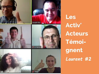 Capture d'écran de Laurent et d'autres participants à un atelier en ligne