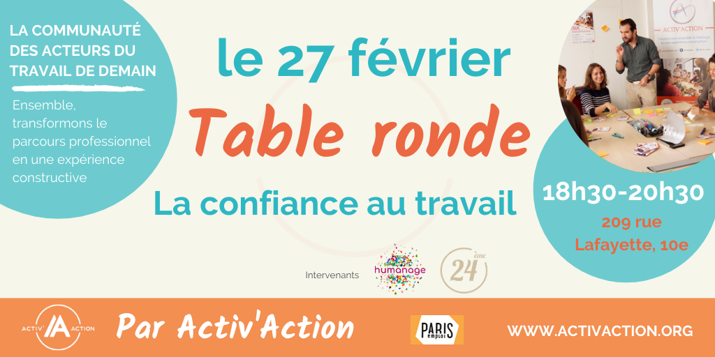Table ronde "La confiance au travail" @Paris10 (18h30-20h30)