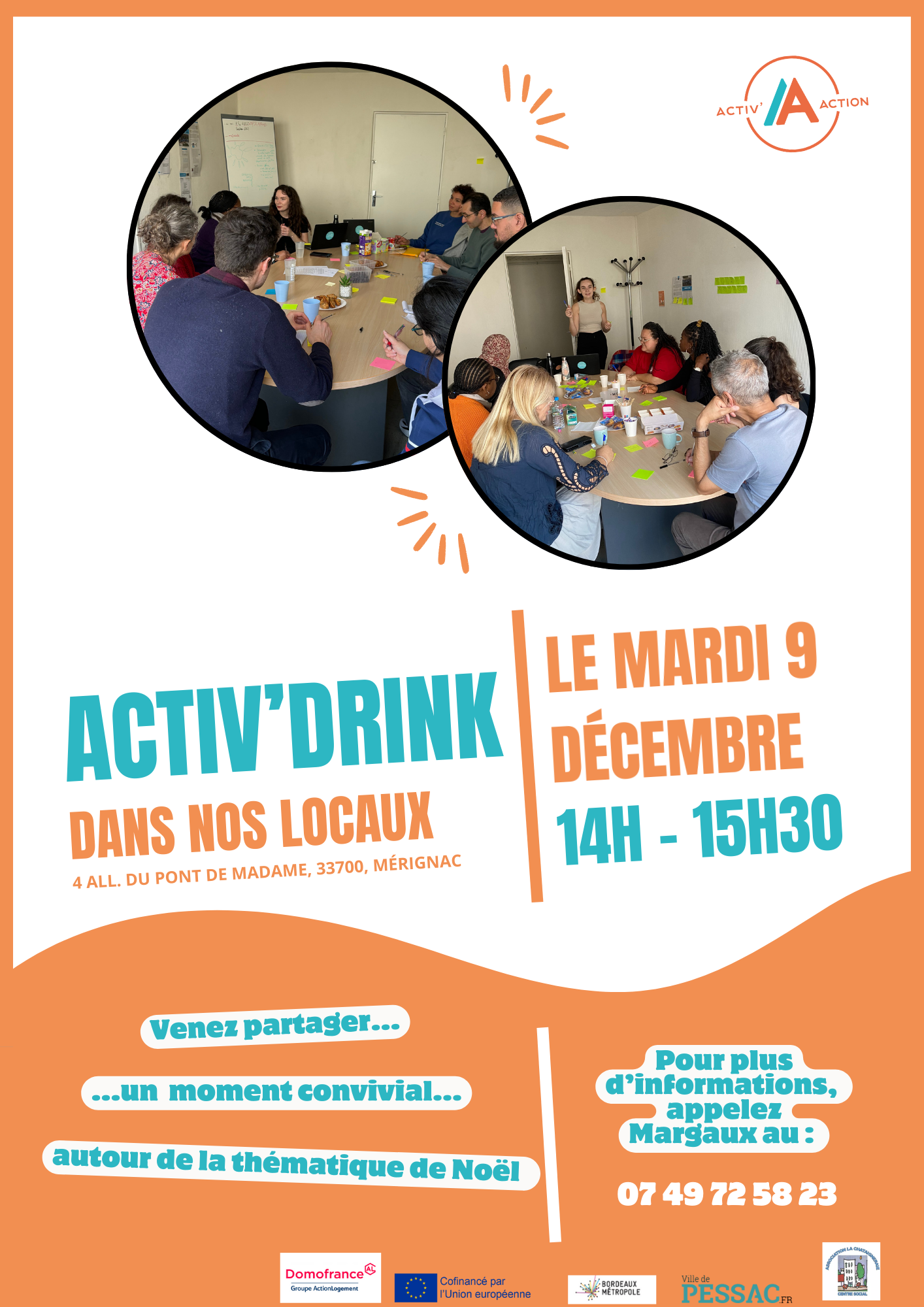 Passer un moment d'échange convivial 📍Mérignac