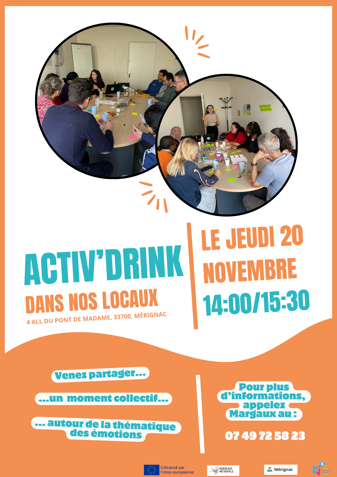 Passer un moment d'échange convivial 📍Mérignac